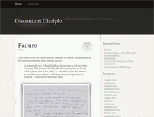 Tablet Screenshot of discontentdisciple.com